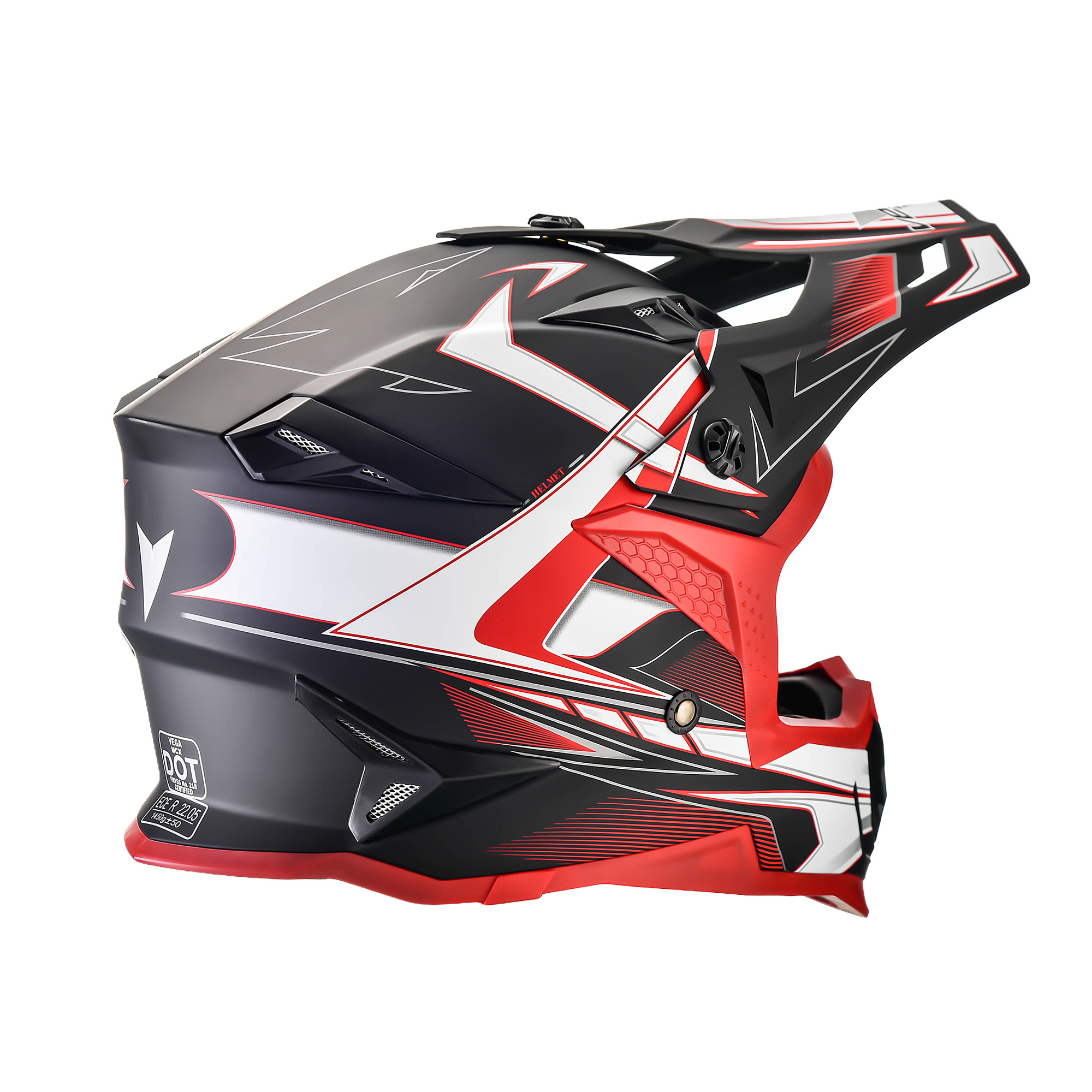 Casco MCX 2.0 MATTE BLACK RED GRAPHIC - Imagen 3