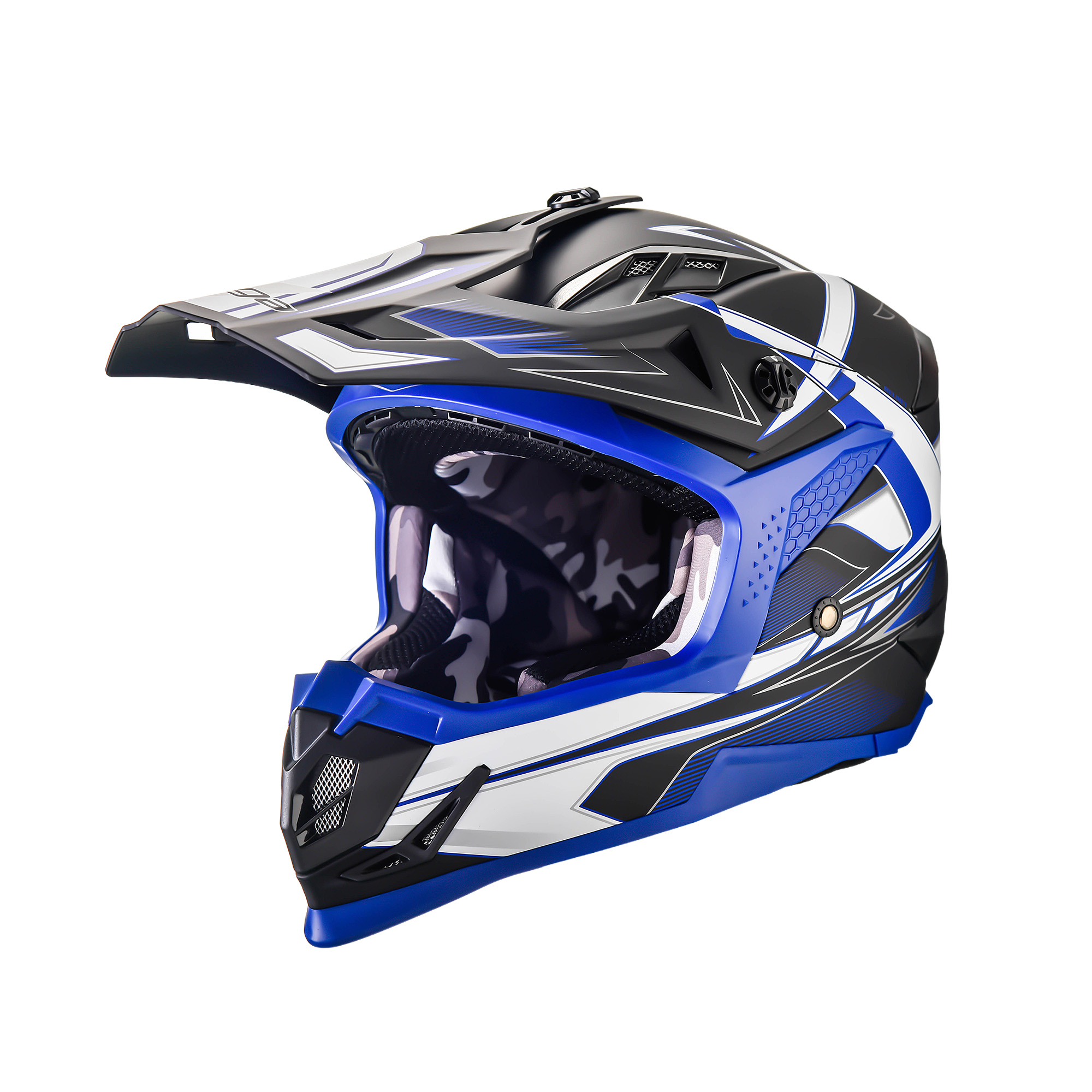 Casco MCX 2.0 MATTE BLACK BLUE GRAPHIC - Imagen 2